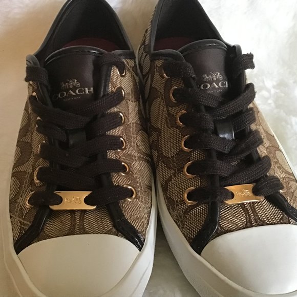 Coach Sneakers Canvas Shoes Coach C Logo - Picture 7 of 14